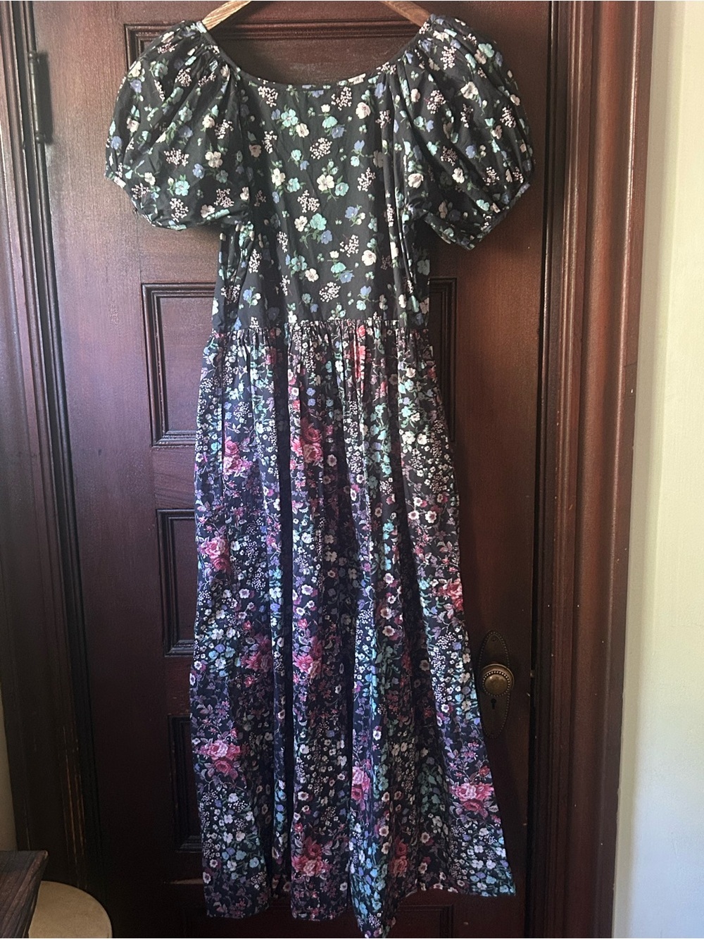 LoveShackFancy Lais Maxi Dress Puff Sleeve Scoopneck Praire Cottagecore Size 8 - Picture 6 of 10